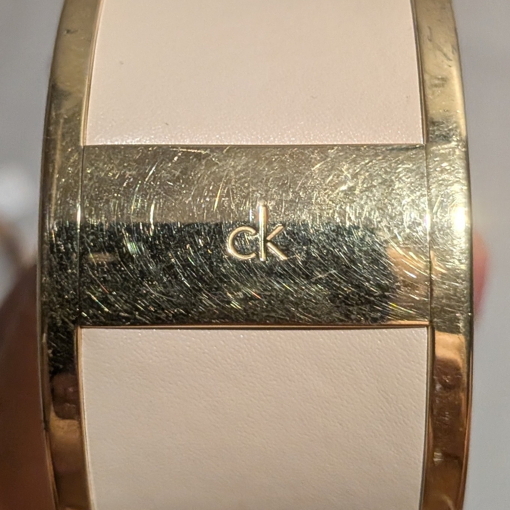 Calvin Klein Gold and Cream Bracelet